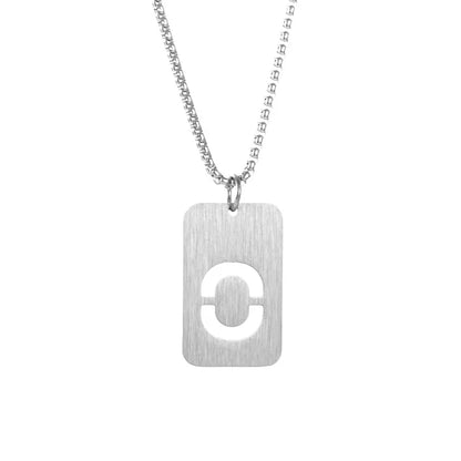 Simple Style Classic Style Commute Letter Titanium Steel Plating Unisex Pendant Necklace