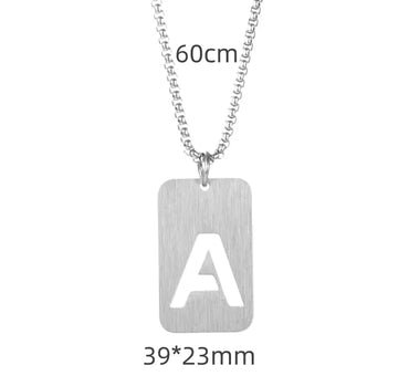 Simple Style Classic Style Commute Letter Titanium Steel Plating Unisex Pendant Necklace