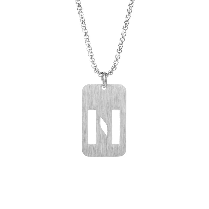 Simple Style Classic Style Commute Letter Titanium Steel Plating Unisex Pendant Necklace