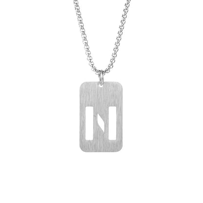 Simple Style Classic Style Commute Letter Titanium Steel Plating Unisex Pendant Necklace