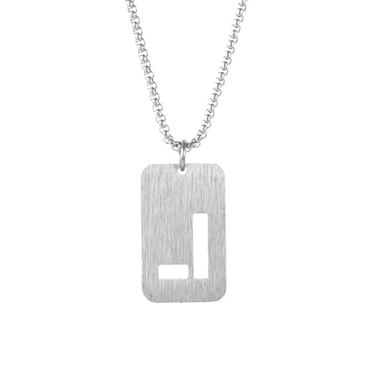 Simple Style Classic Style Commute Letter Titanium Steel Plating Unisex Pendant Necklace