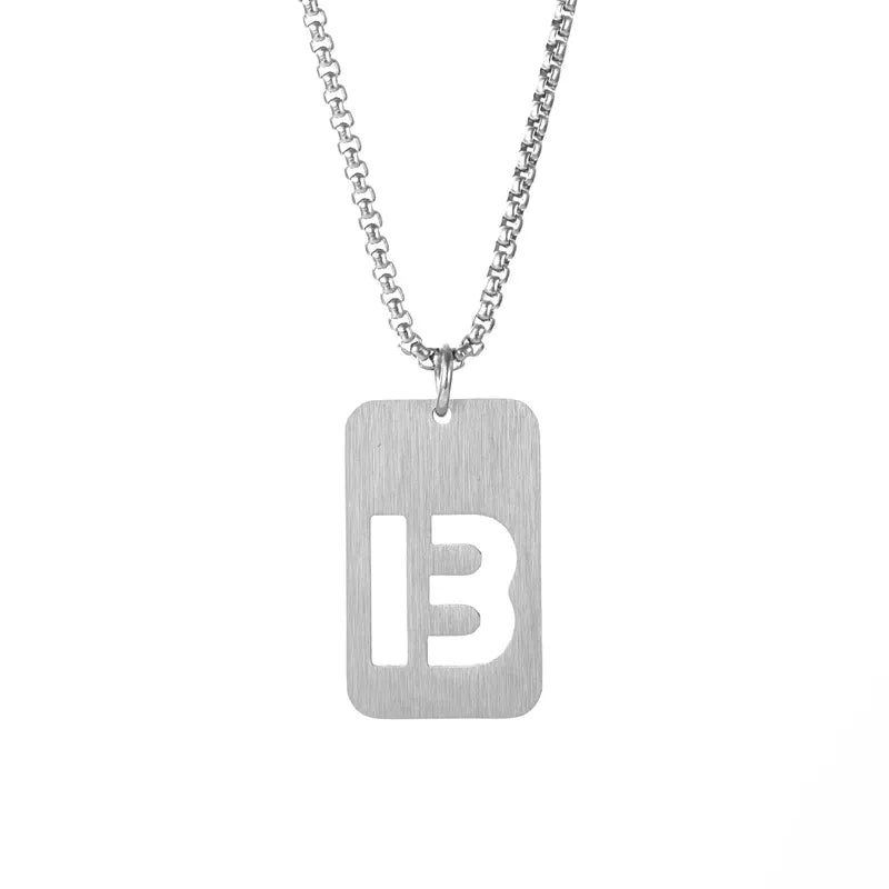 Simple Style Classic Style Commute Letter Titanium Steel Plating Unisex Pendant Necklace