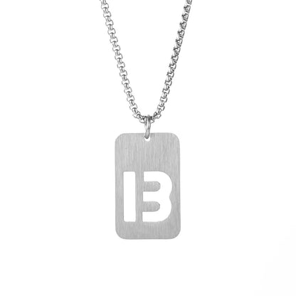 Simple Style Classic Style Commute Letter Titanium Steel Plating Unisex Pendant Necklace