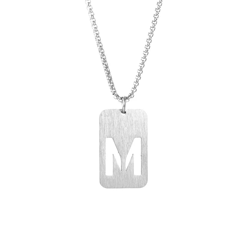 Simple Style Classic Style Commute Letter Titanium Steel Plating Unisex Pendant Necklace