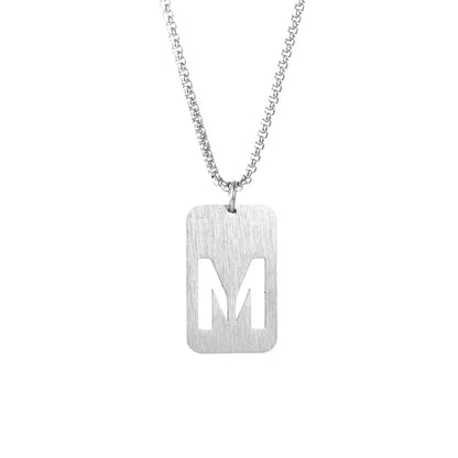 Simple Style Classic Style Commute Letter Titanium Steel Plating Unisex Pendant Necklace