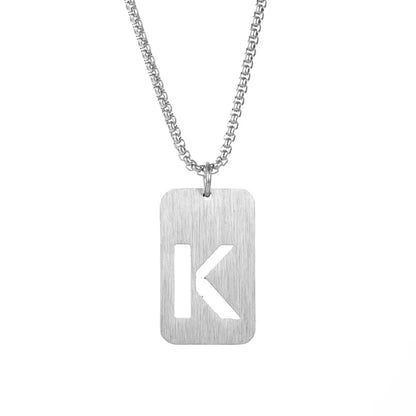 Simple Style Classic Style Commute Letter Titanium Steel Plating Unisex Pendant Necklace