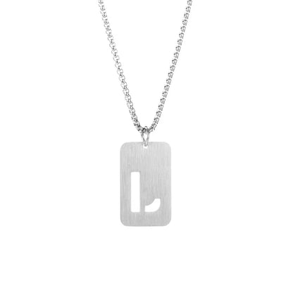 Simple Style Classic Style Commute Letter Titanium Steel Plating Unisex Pendant Necklace