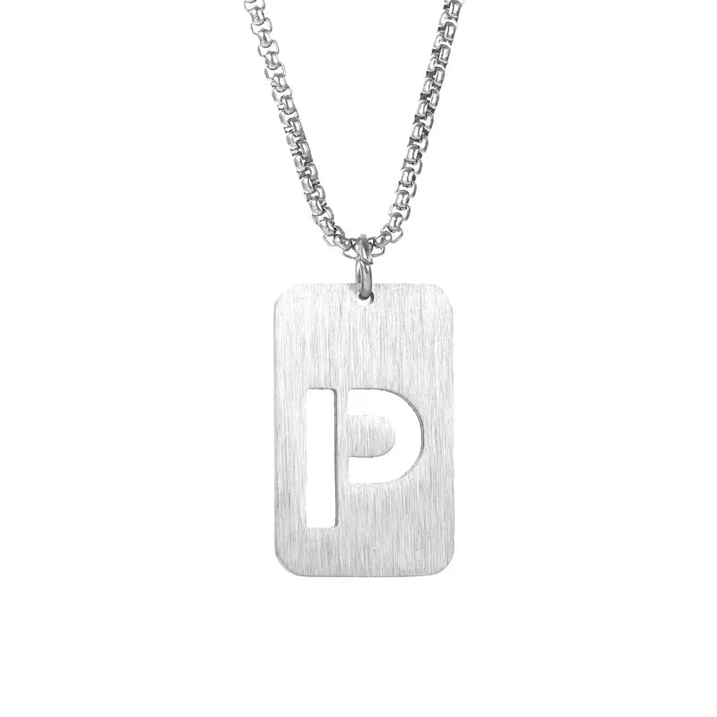 Simple Style Classic Style Commute Letter Titanium Steel Plating Unisex Pendant Necklace