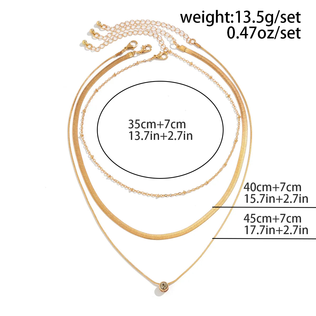 Simple Style Classic Style Commute Round Alloy Copper Plating Inlay Rhinestones Necklace