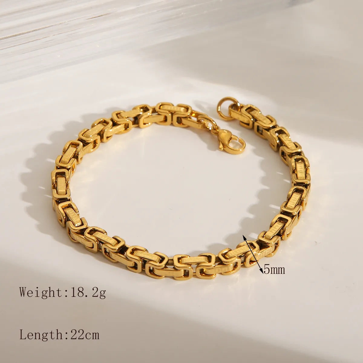 Simple Style Classic Style Commute Solid Color 304 Stainless Steel 18K Gold Plated Bracelets In Bulk