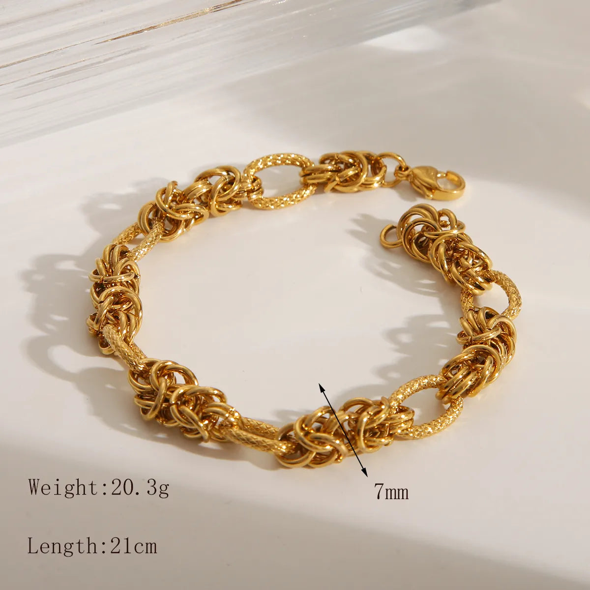 Simple Style Classic Style Commute Solid Color 304 Stainless Steel 18K Gold Plated Bracelets In Bulk