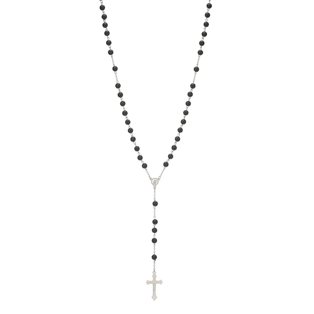 Simple Style Classic Style Cross Alloy Beaded Plating Women'S Pendant Necklace