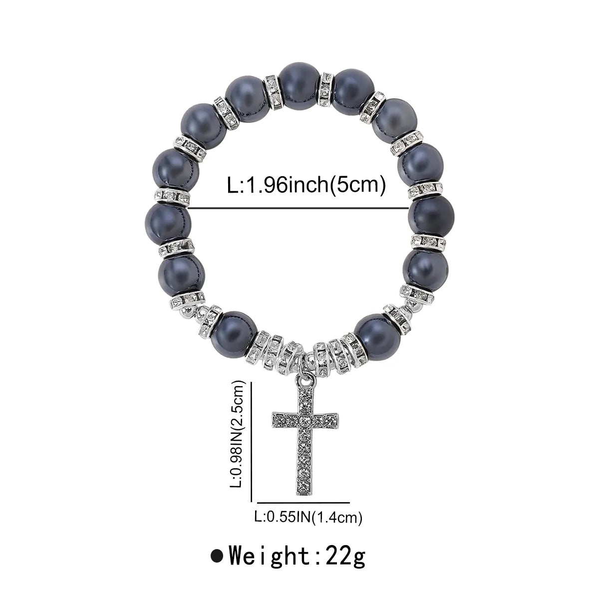 Simple Style Classic Style Cross Alloy Glass Inlay Zircon Women's Bracelets