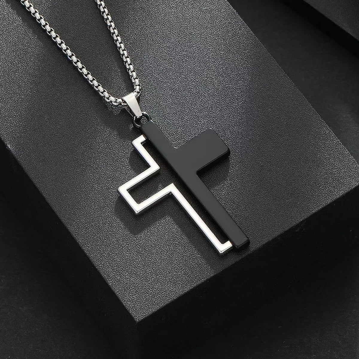 Simple Style Classic Style Cross Alloy Plating Men'S Pendant Necklace