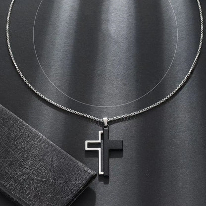 Simple Style Classic Style Cross Alloy Plating Men'S Pendant Necklace