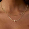 Simple Style Classic Style Cross Alloy Wholesale Layered Necklaces