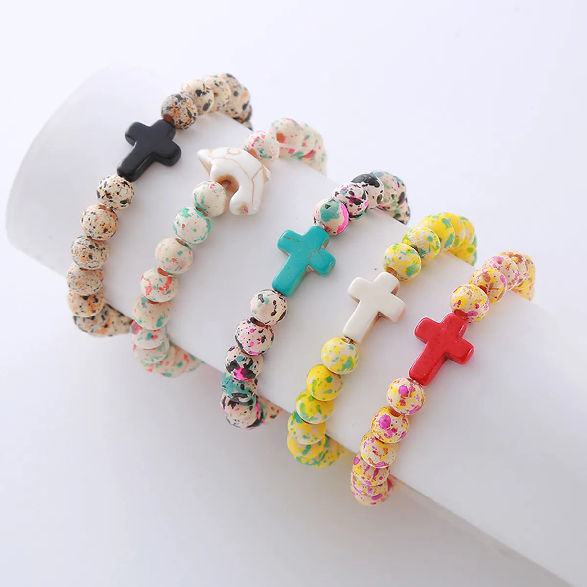 Simple Style Classic Style Cross Wood Wholesale Bracelets