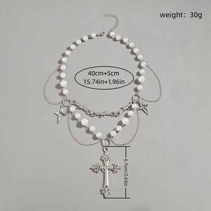 Simple Style Classic Style Cross Zinc Alloy Wholesale Pendant Necklace