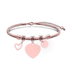 Simple Style Classic Style Customization Laser Engraving Heart Shape 201 Stainless Steel Snake Chain Bracelets In Bulk