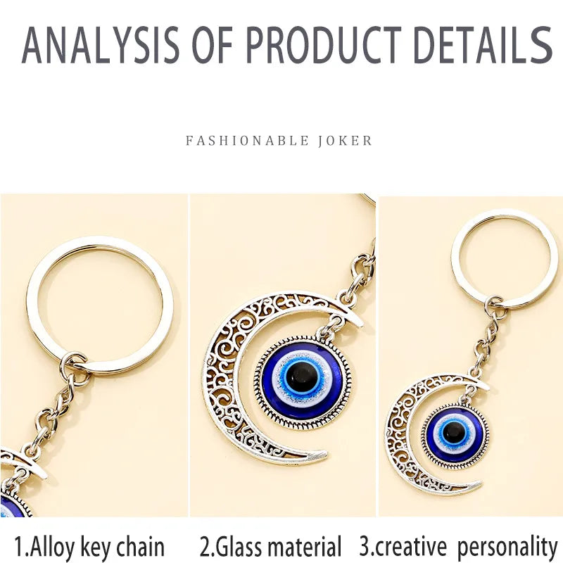 Simple Style Classic Style Eye Alloy Glass Keychain