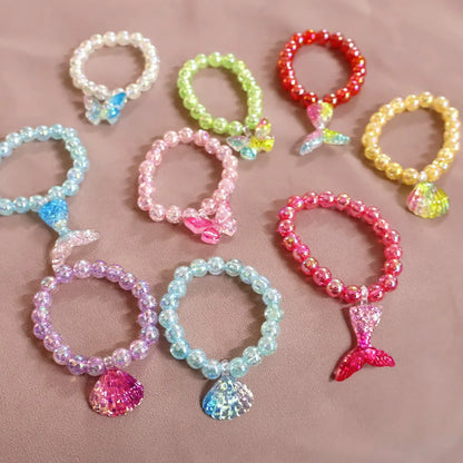 Simple Style Classic Style Fish Tail Plastic Resin Beaded Girl'S Bracelets