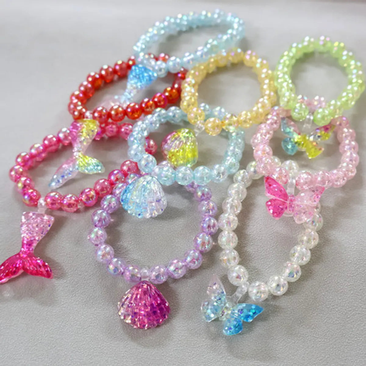 Simple Style Classic Style Fish Tail Plastic Resin Beaded Girl'S Bracelets