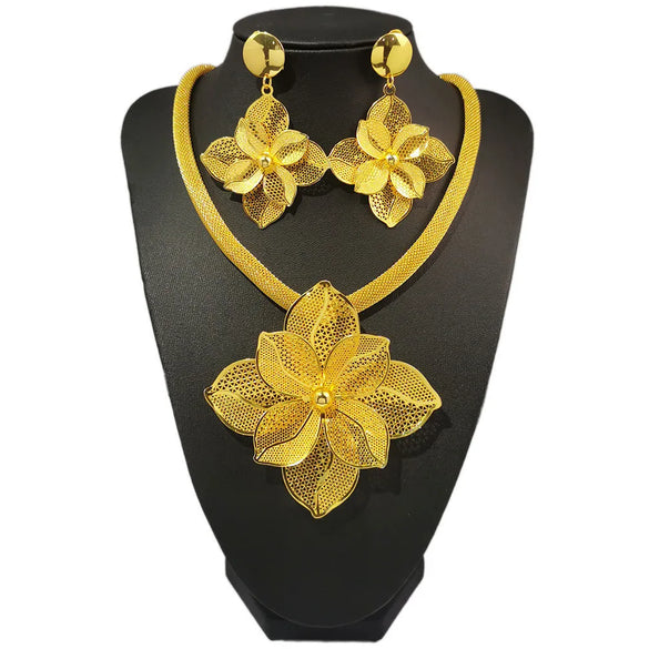 Simple Style Classic Style Flower Alloy Flowers Women'S Jewelry Set