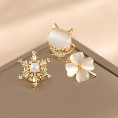 Simple Style Classic Style Flower Alloy Inlay Zircon Women'S Brooches