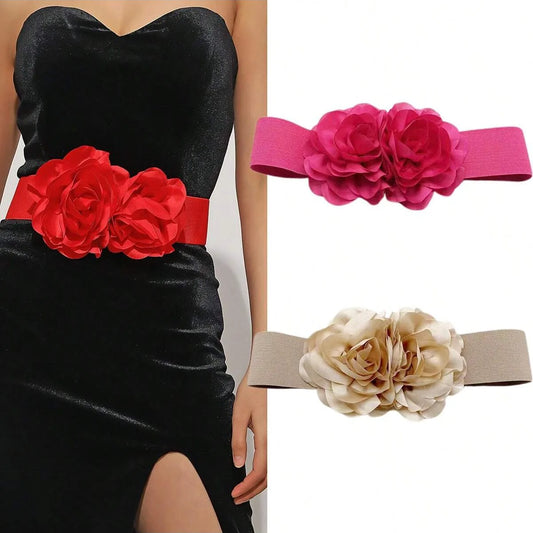 Simple Style Classic Style Flower Polyester Women'S Woven Belts