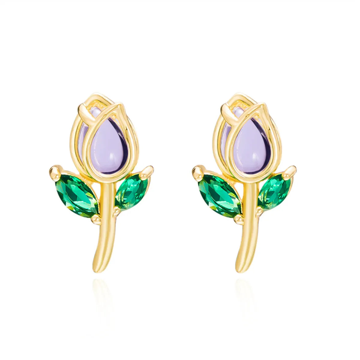 Simple Style Classic Style Flower Alloy Copper Inlay Zircon Women'S Rings Earrings Necklace