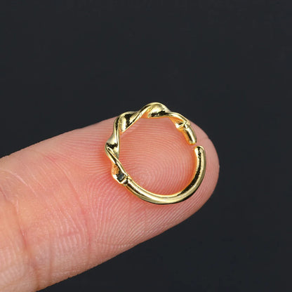 Simple Style Classic Style Geometric Copper Inlay Rhinestones Nose Ring