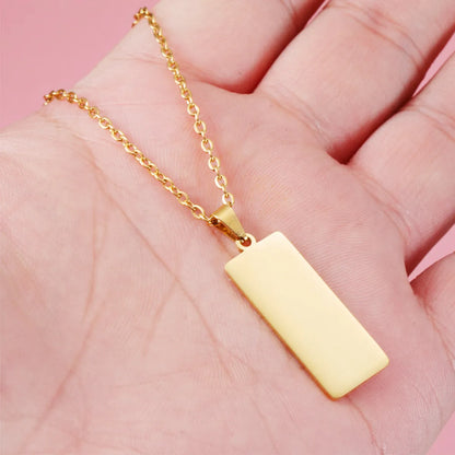 Simple Style Classic Style Geometric Stainless Steel Gold Plated Silver Plated Pendant Necklace