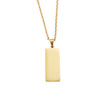 Wholesale Jewelry Simple Style Classic Style Geometric Customization Laser Engraving Stainless Steel 18K Gold Plated Pendant Necklace