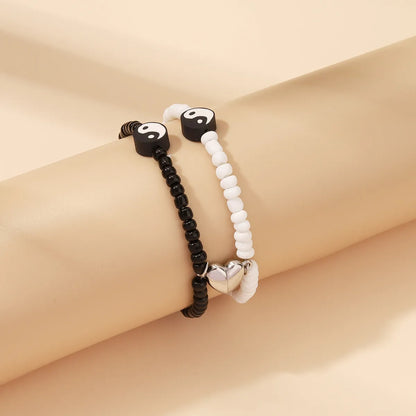 Simple Style Classic Style Gossip Heart Shape Zinc Alloy Wholesale Bracelets