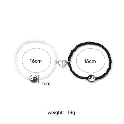 Simple Style Classic Style Gossip Heart Shape Zinc Alloy Wholesale Bracelets