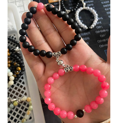 Simple Style Classic Style Heart Shape Agate Bracelets In Bulk