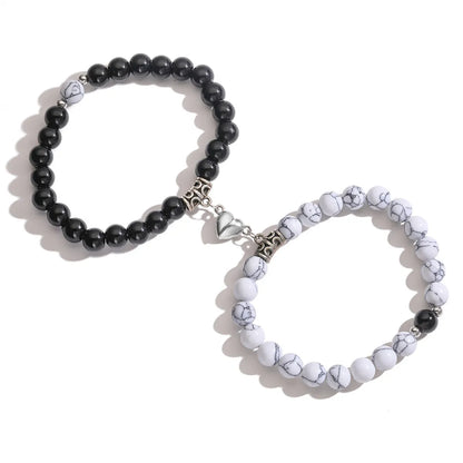 Simple Style Classic Style Heart Shape Agate Bracelets In Bulk