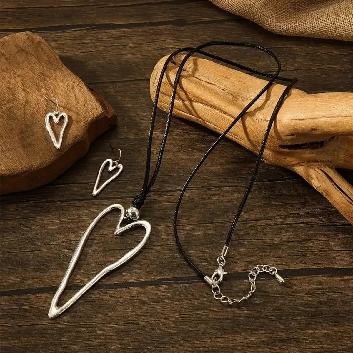 Simple Style Classic Style Heart Shape Alloy Women's Jewelry Set