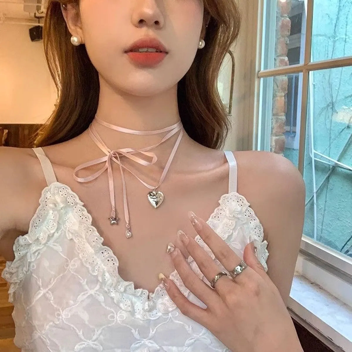 Simple Style Classic Style Heart Shape Alloy Women's Necklace