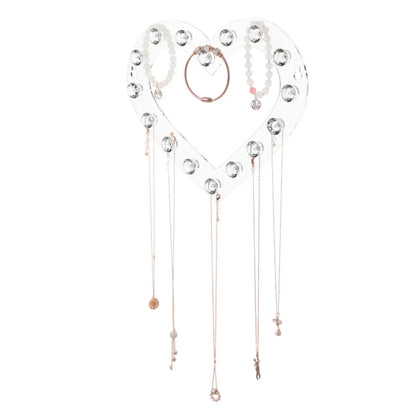 Simple Style Classic Style Heart Shape Arylic Laser Cutting Jewelry Display