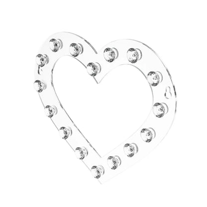 Simple Style Classic Style Heart Shape Arylic Laser Cutting Jewelry Display