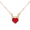 Simple Style Classic Style Heart Shape Crown Rhinestones Artificial Crystal Zinc Alloy Wholesale Pendant Necklace