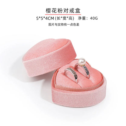 Simple Style Classic Style Heart Shape Flannel Valentine'S Day Jewelry Boxes