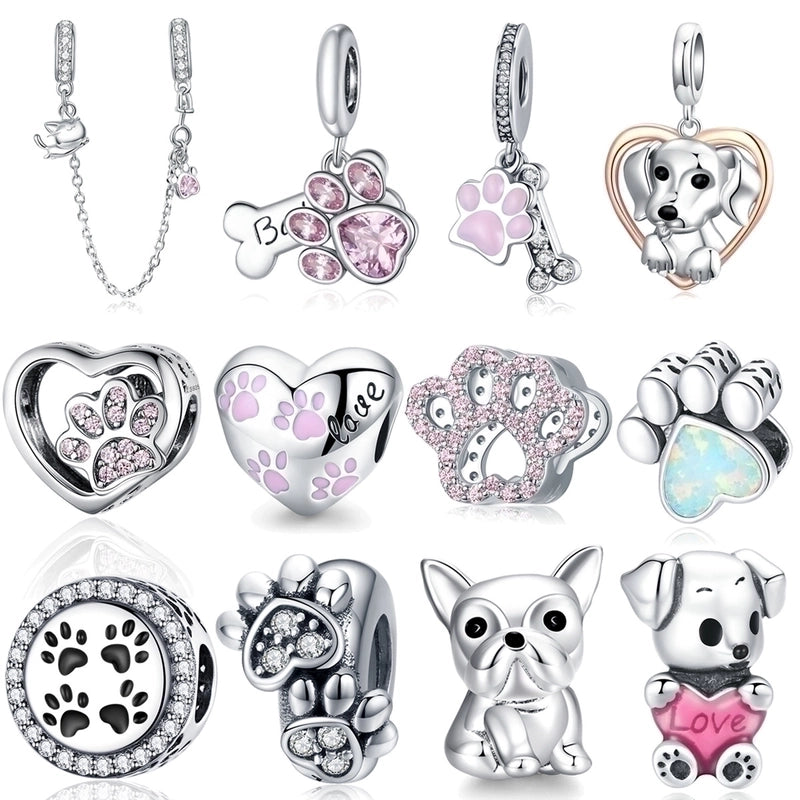 Simple Style Classic Style Heart Shape Sterling Silver Enamel Charms Jewelry Accessories