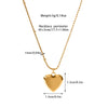 Simple Style Classic Style Heart Shape Titanium Steel Plating Gold Plated Women'S Pendant Necklace