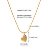 Simple Style Classic Style Heart Shape Titanium Steel Plating Gold Plated Women'S Pendant Necklace