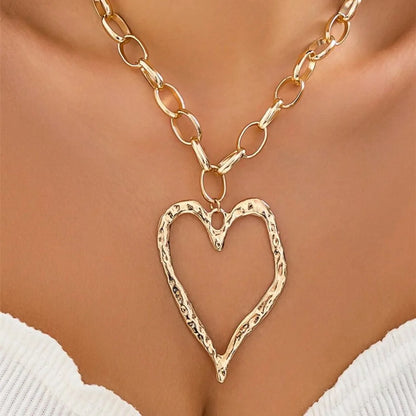 Simple Style Classic Style Heart Shape Zinc Alloy 14K Gold Plated Women'S Pendant Necklace