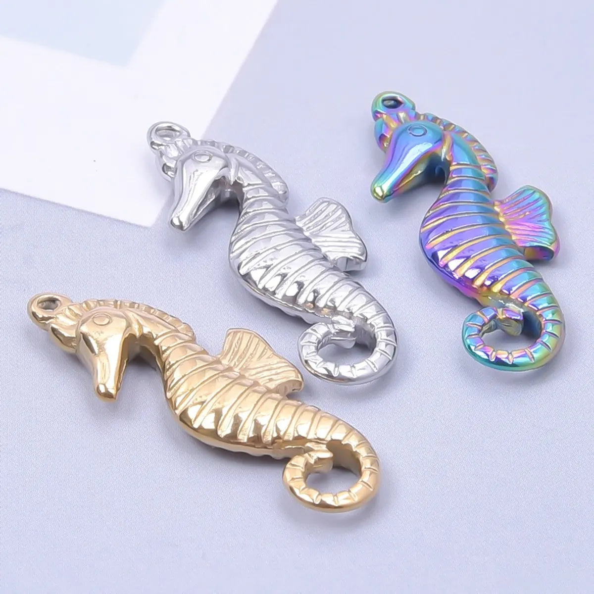 Simple Style Classic Style Hippocampus 304 Stainless Steel Plating Women'S Pendant Necklace