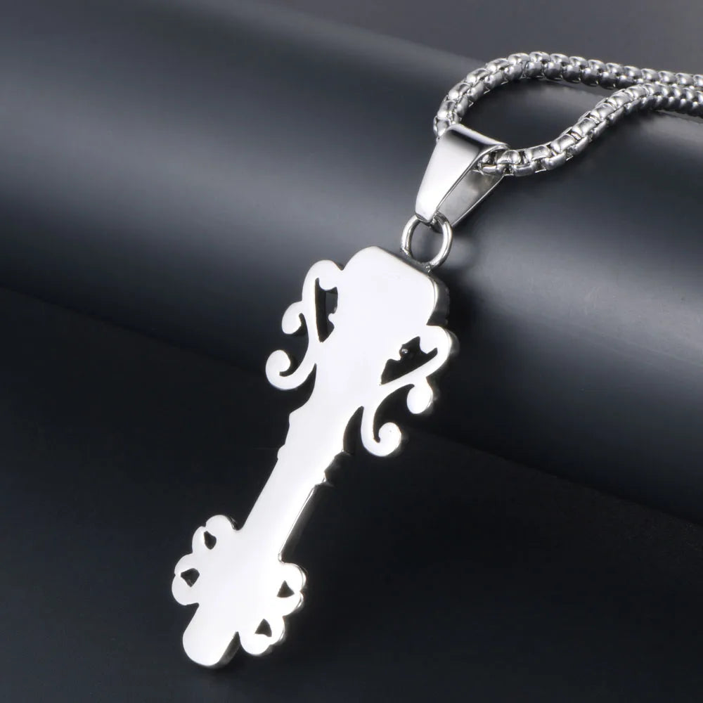 Simple Style Classic Style Key Skull 304 Stainless Steel Polishing Men'S Pendant Necklace