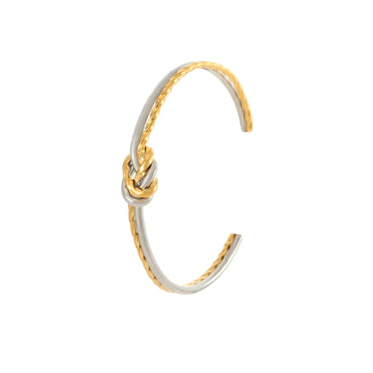 Simple Style Classic Style Knot Twist Stainless Steel Plating 18k Gold Plated